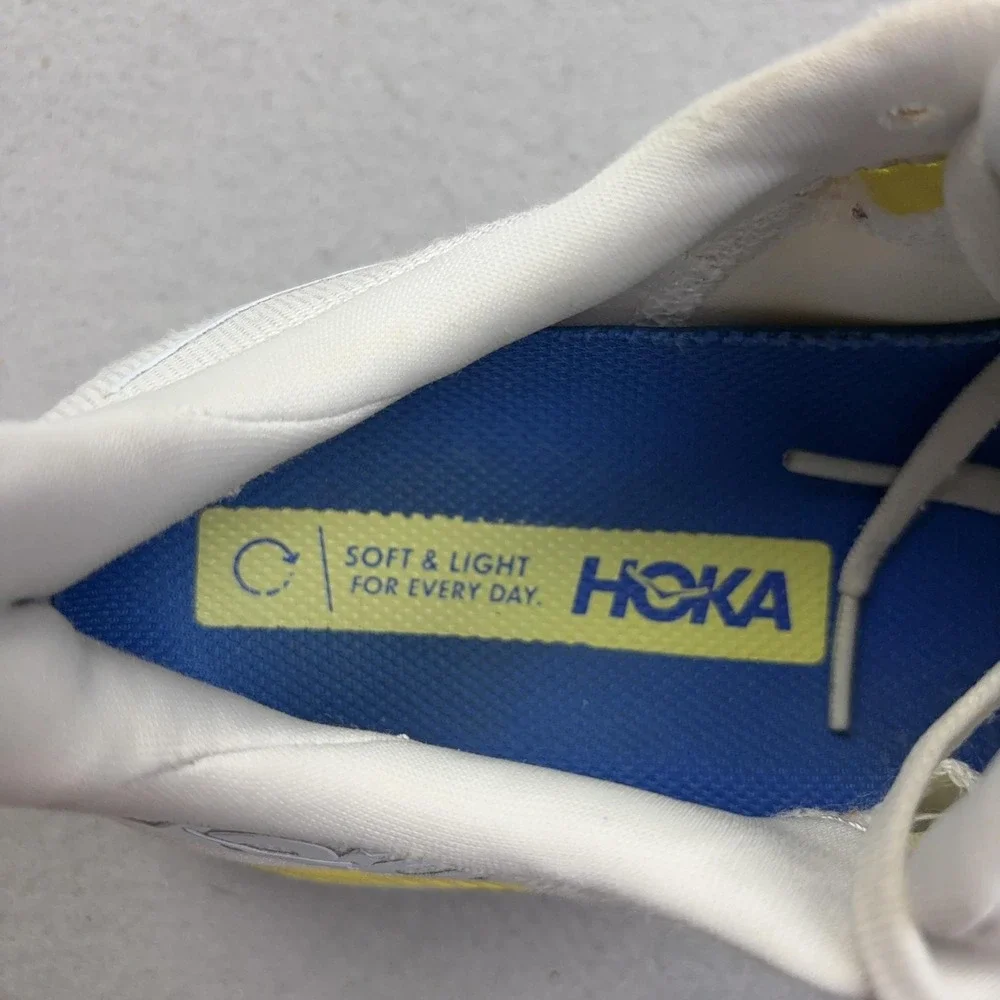 Hoka One One Clifton 8 Shoes Womens Size 8.5 White Sneakers 1119394 BDBBW
